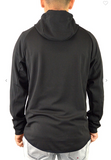 Black Active Drip Zip Up Hooded Sweatshirts