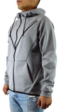 Active Drip Grey Full Zip Up Hooded Sweatshirt