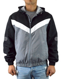 Casual Lightweight Windbreaker Jacket black/white/ grey