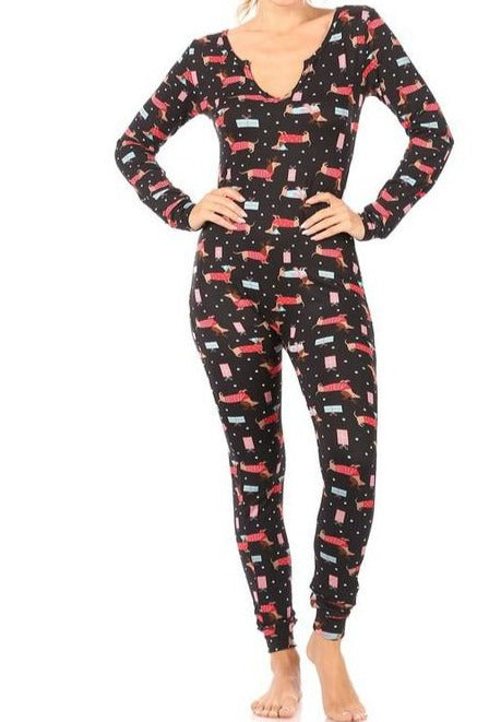 One piece dog pajama jump suit