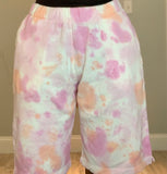 Pink tie dye  Bermuda Shorts