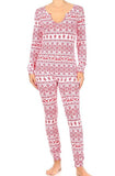 Red and White Jumpsuit Holiday PJ'S